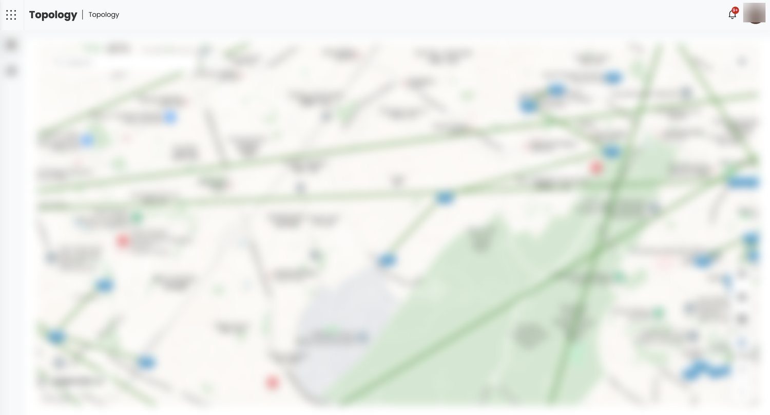 Geographic network topology map